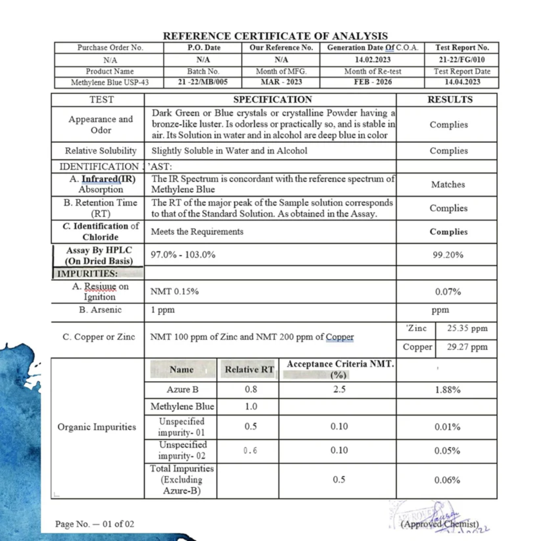 Oasis USP - Methylene Blue